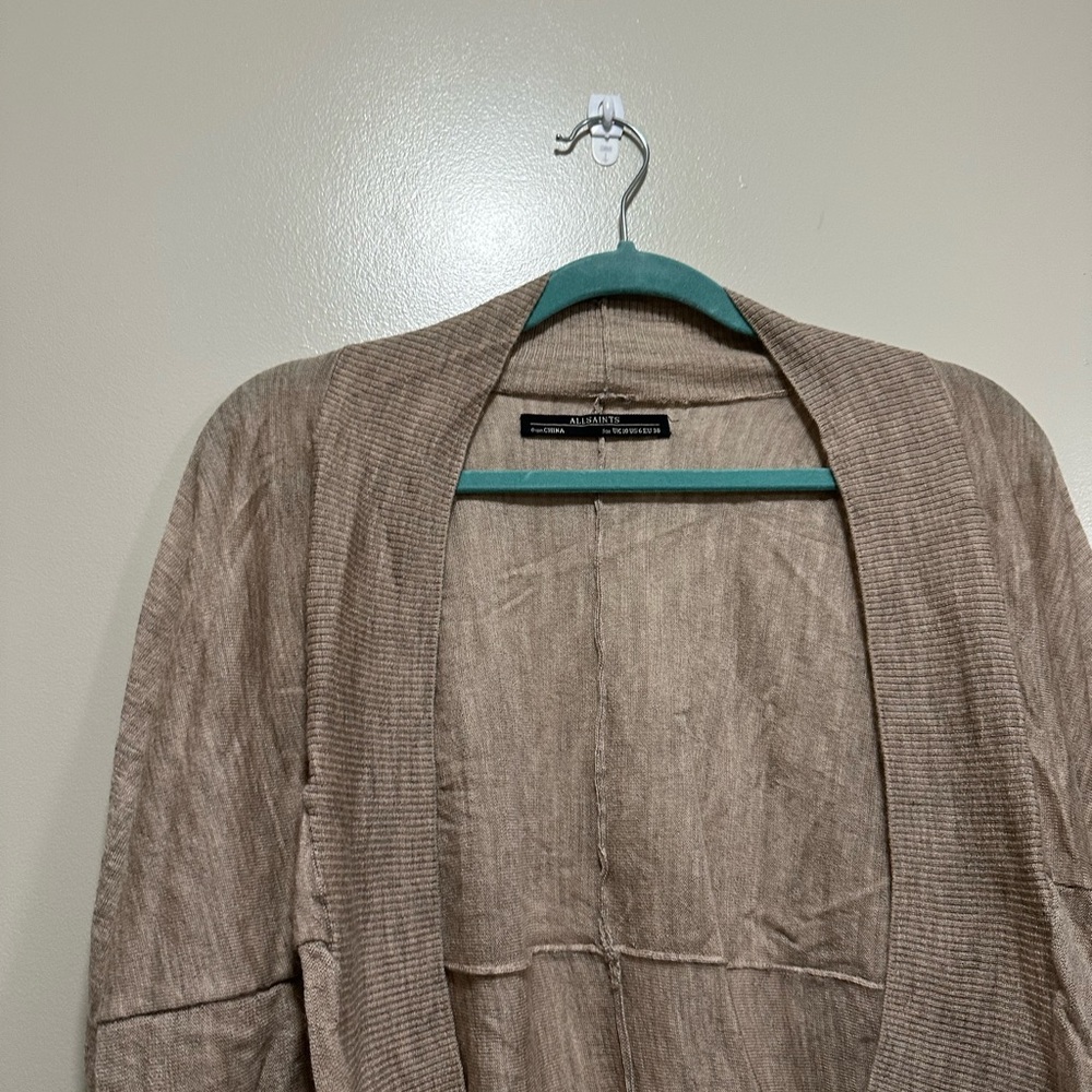 AllSaints Brown Cardigan Sz 6